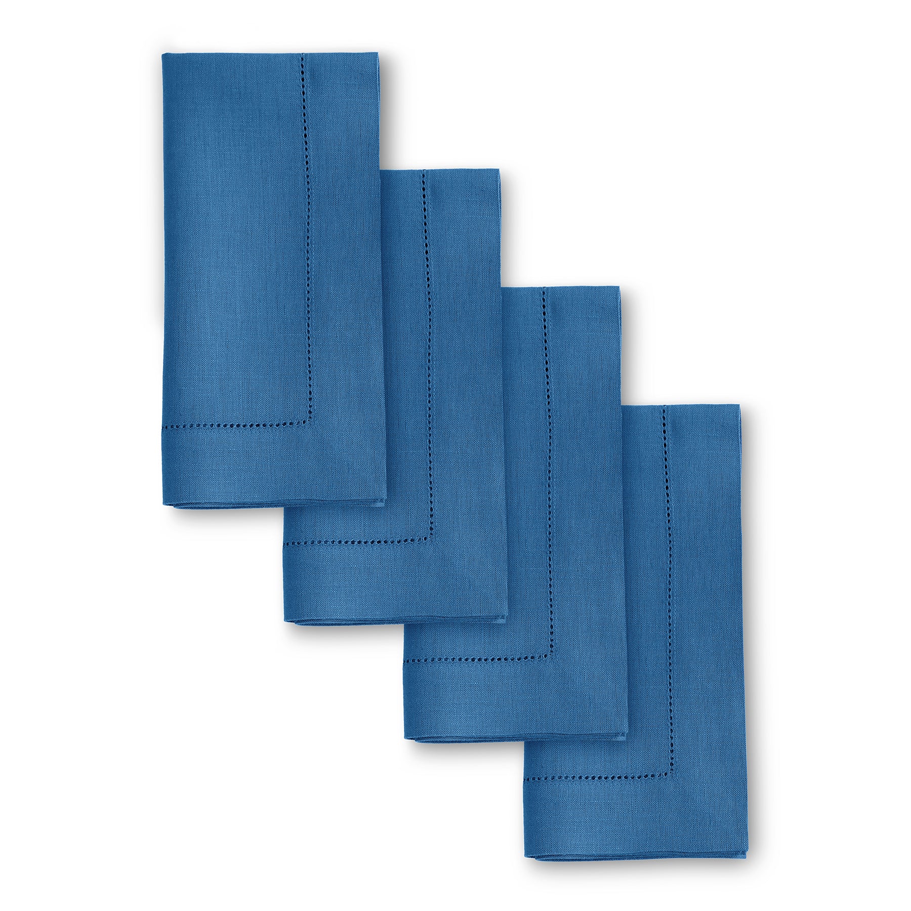 Premium Classic Hemstitch Napkins - 100% Cotton Linen Dinner Napkins for Formal Dining, Weddings & Special Occasions
