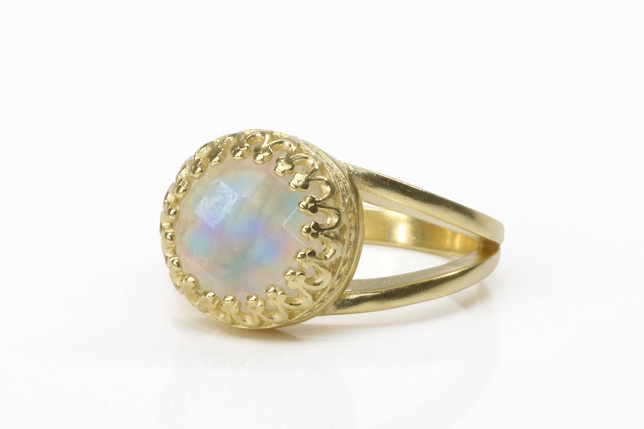 Moonstone Gold Ring for Women - Elegant Boho Wedding & Stacking Rings - Perfect for Anniversaries & Birthdays