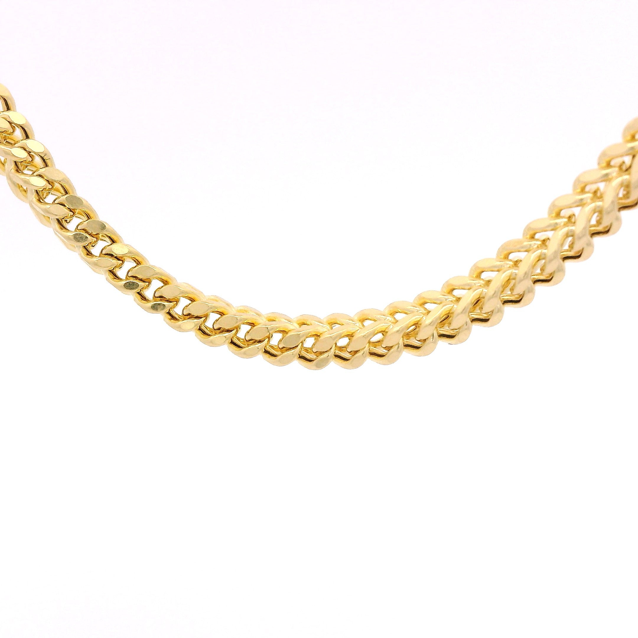 14K Hollow Franco Chain Necklace - 3MM 18