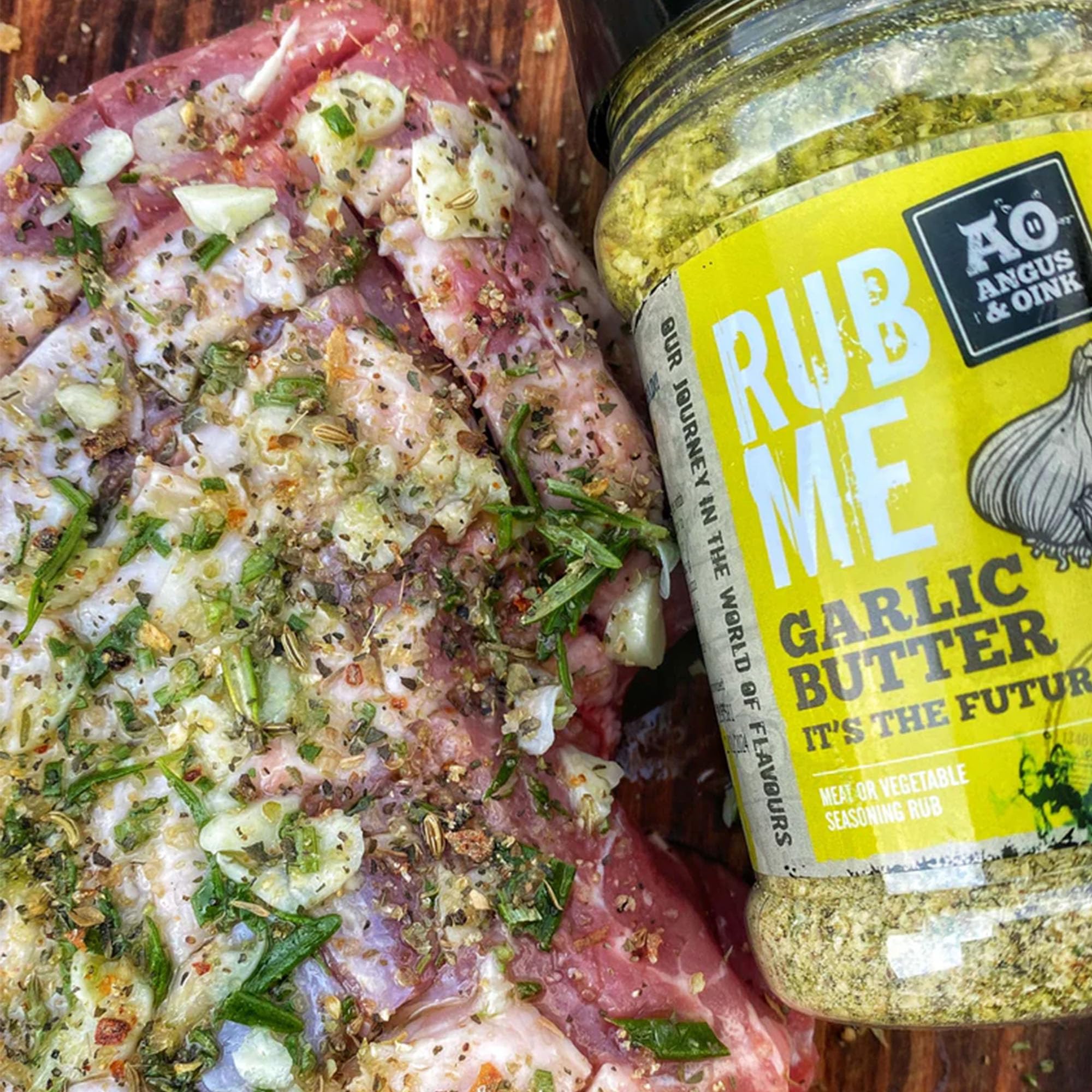 Angus & Oink Garlic Butter Seasoning - Rich & Flavorful Spice Blend for Chicken, Fries, Roast Potatoes & More | 225g | Perfect for Grilling, Baking & Everyday Cooking