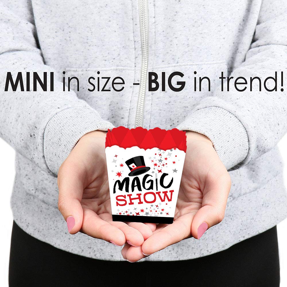 Big Dot of Happiness Ta-Da Magic Show Party Favor Boxes - 12 Pack Mini Magical Birthday Treat Candy Boxes for Kids Birthday Parties, Baby Showers & Carnival Events