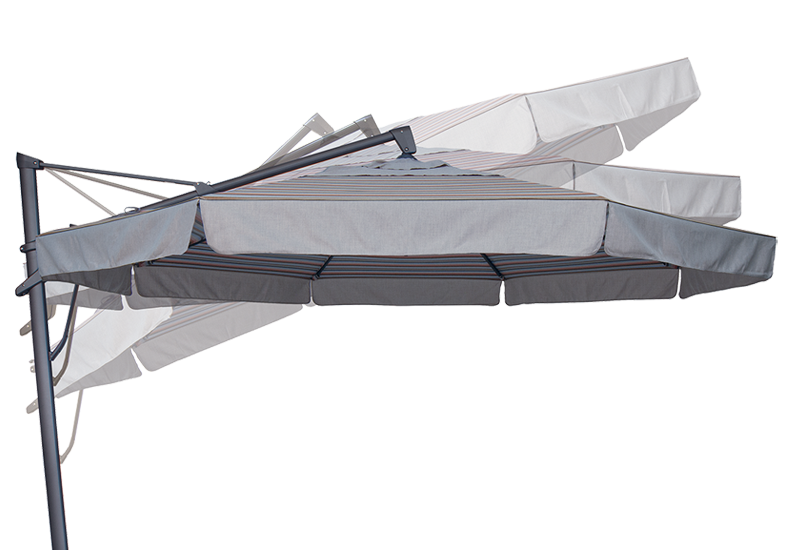 13' AKZ PLUS Cantilever Umbrella - Outdoor Patio Sun Shade with 360° Rotation & Wind Vent - Perfect for Poolside, Garden, and Backyard Relaxation