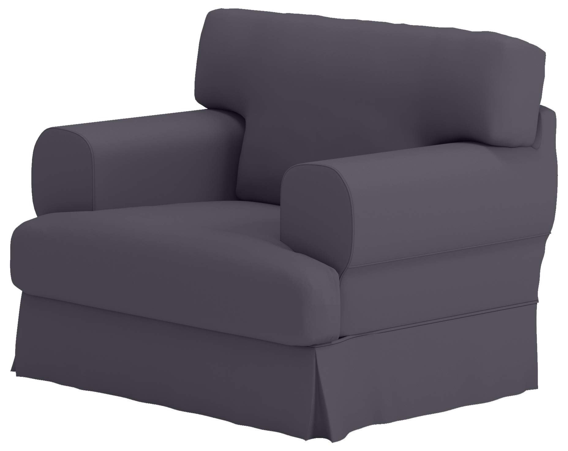 Durable Dense Cotton Hovas Armchair Sofa Cover - Custom Made Slipcover for IKEA Hovas 1 Seat Chair - Dark Gray - Perfect for Living Room, Office & Home Decor Protection