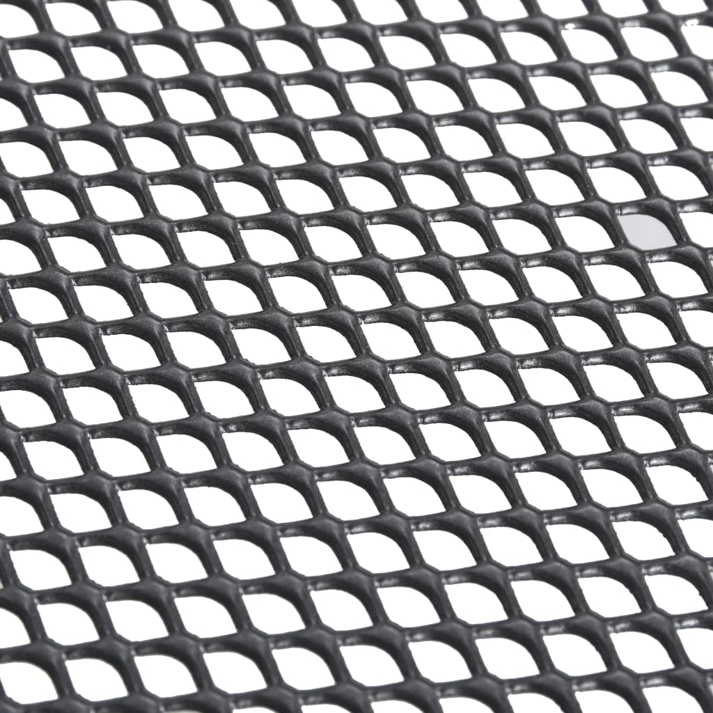 SKM Folding Mesh Table 31.5x31.5x28.3 Inches - Portable Steel Anthracite Desk for Home Office, Outdoor Camping & Picnics