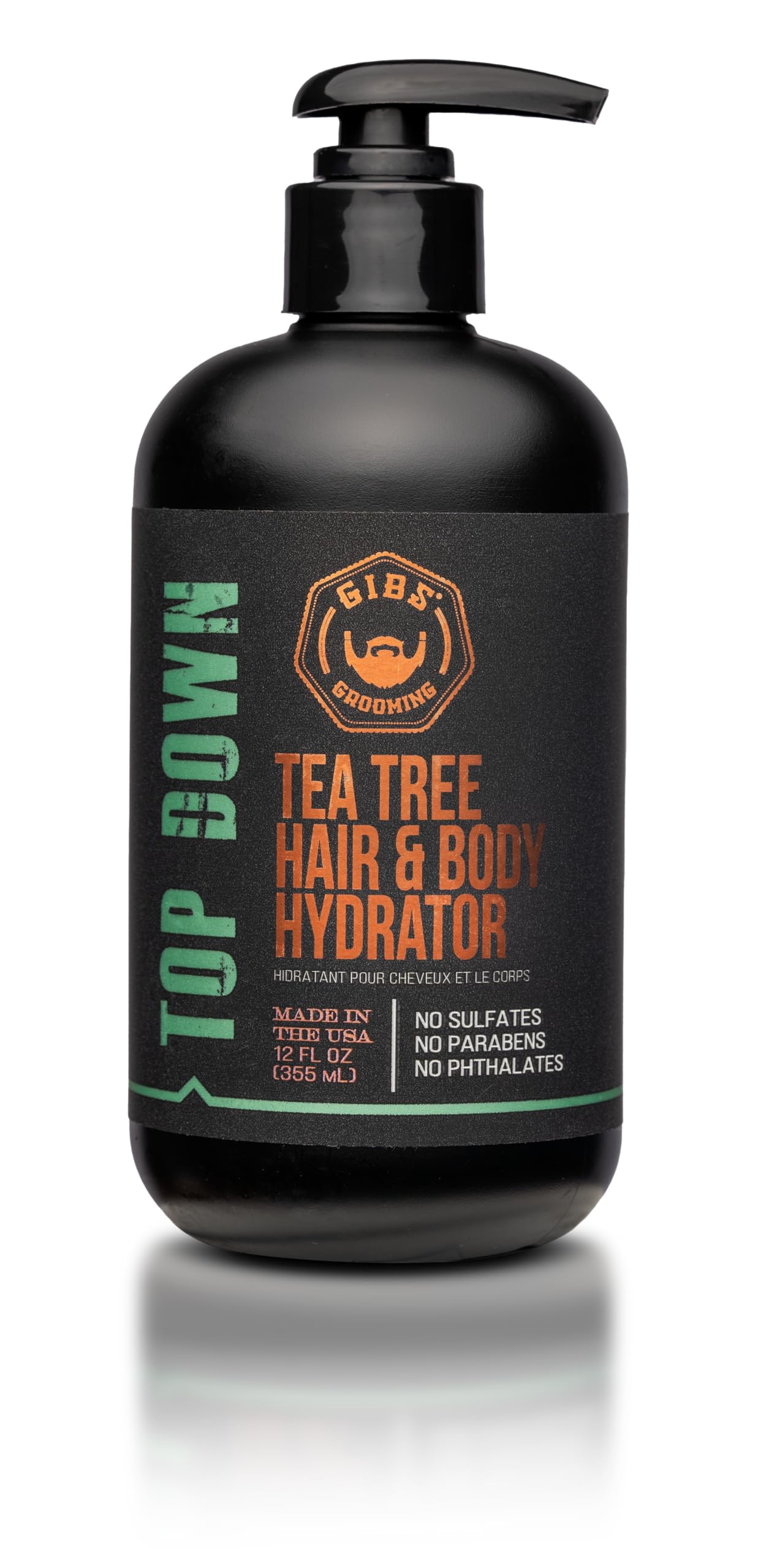 GIBS Top Down Hair and Body Hydrator - Moisturizing Leave-In Conditioner for Dry Hair & Skin | Perfect for Post-Shower Hydration, Daily Hair Care & Body Moisturizing
