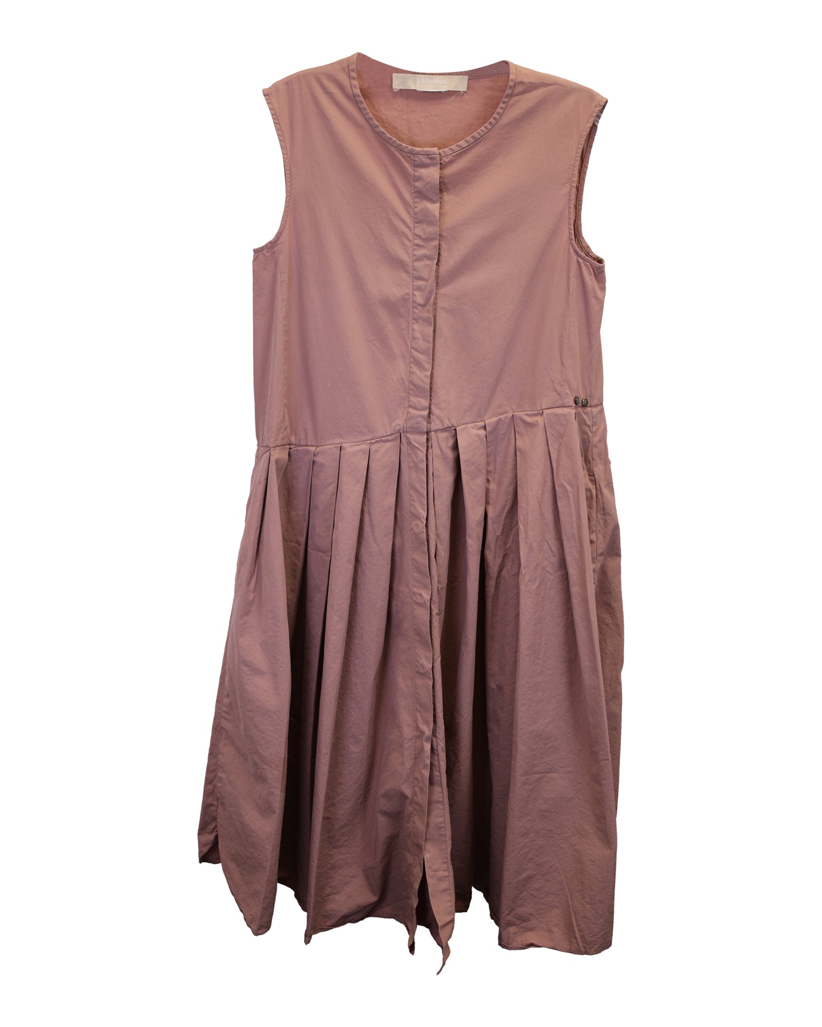 Max Mara Pink Cotton Pleated Dress for Women - Elegant & Comfortable for Office, Party & Summer Outings
