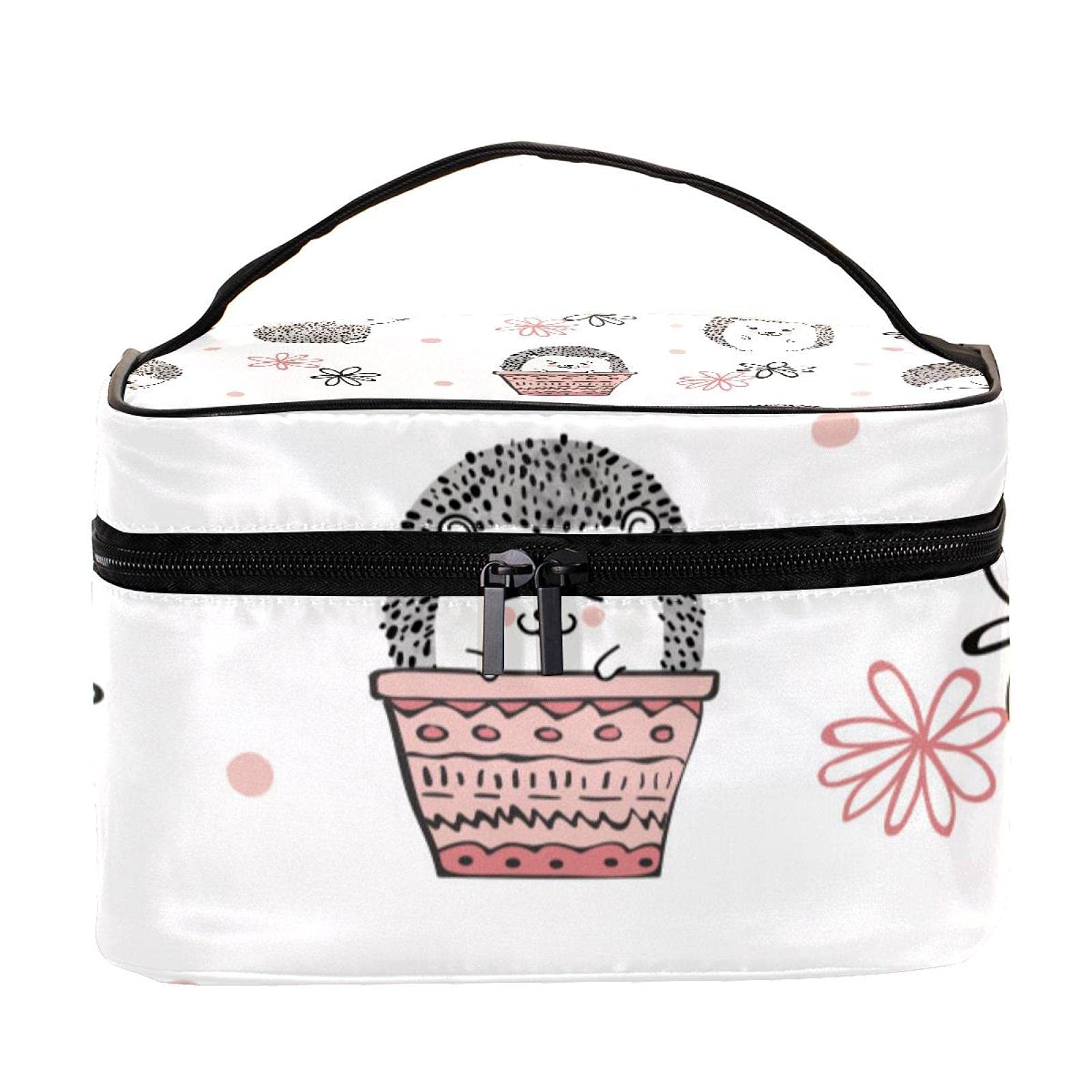 Hedgehog Travel Makeup Bag Large Cosmetic Organizer for Women - Perfect for Vacation & Daily Use