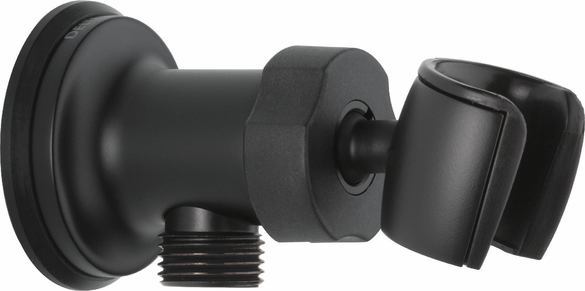 Delta Adjustable Wall Mount Elbow in Matte Black (Model U4985 BL PK) - Perfect for Bathroom Faucet Installation and Kitchen Sink Plumbing