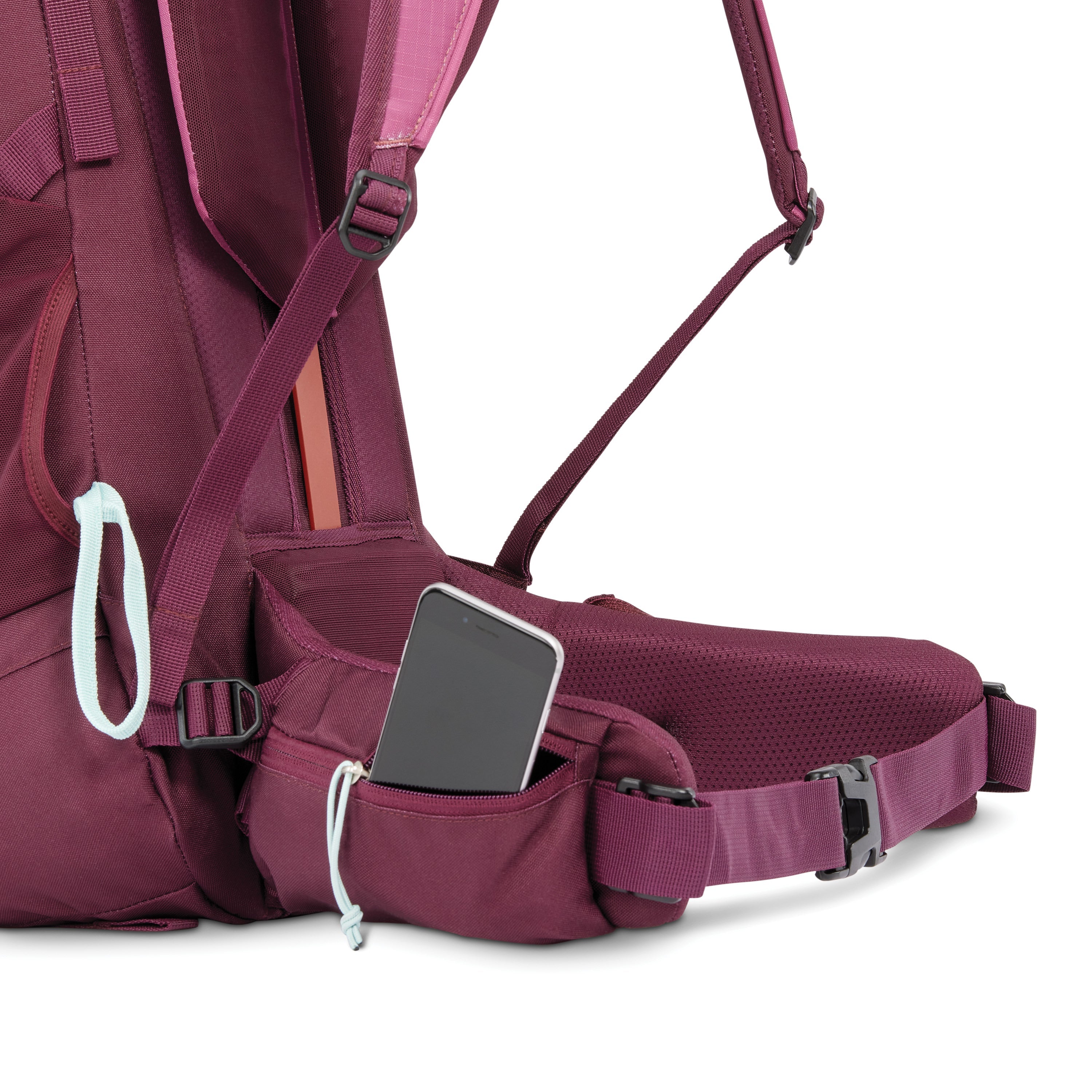 High Sierra Pathway 2.0 Women's 60L Hiking Backpack - Lightweight Frame Pack for Outdoor Adventures, Travel & Camping - Berry/Maroon Color