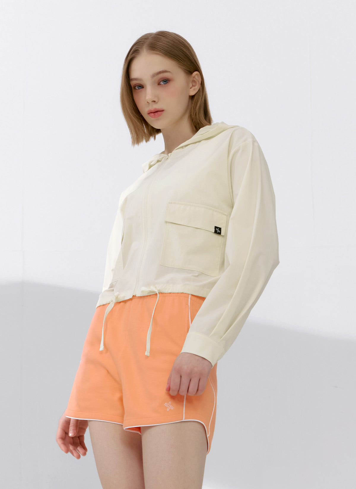 Lightweight Woven Hooded Crop Jacket for Women - Stylish Outerwear for Spring & Fall - Perfect for Casual Outings, Layering & Streetwear Fashion