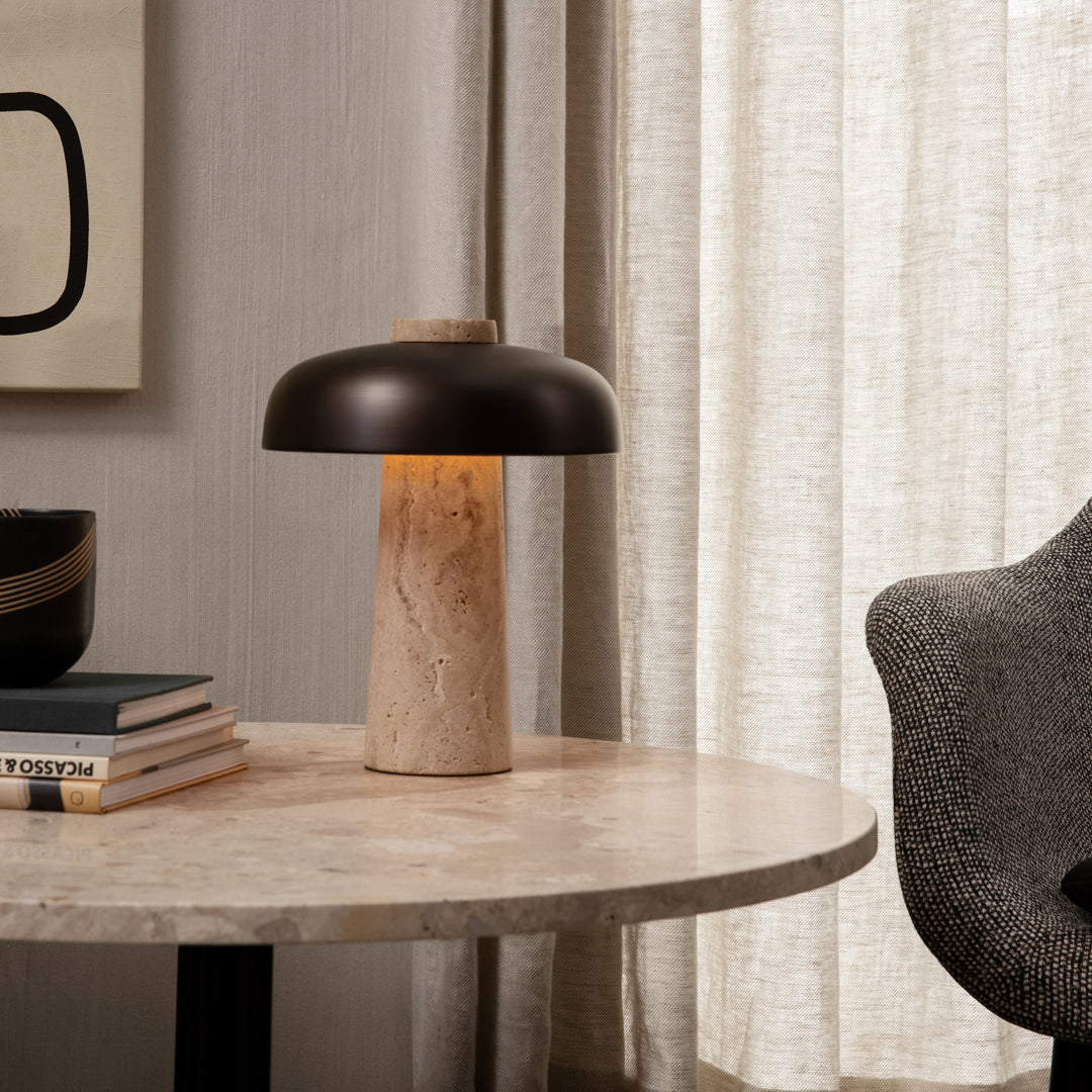 Harbor Column Lounge Table - Round Star Base Design for Living Room, Patio, or Outdoor Dining - Modern & Stylish Home Decor
