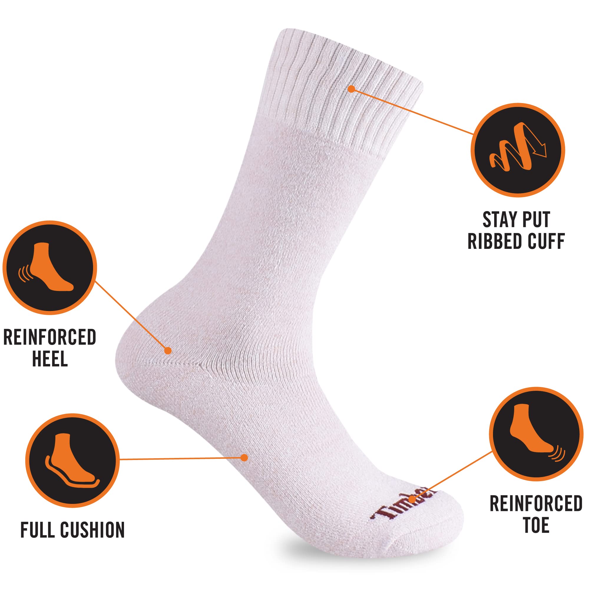 Timberland Women's Ribbed Marled Boot Socks - 3 Pack Warm Knit Socks for Hiking, Winter & Casual Wear - Soft Wool Blend Crew Socks for Boots & Outdoor Activities
