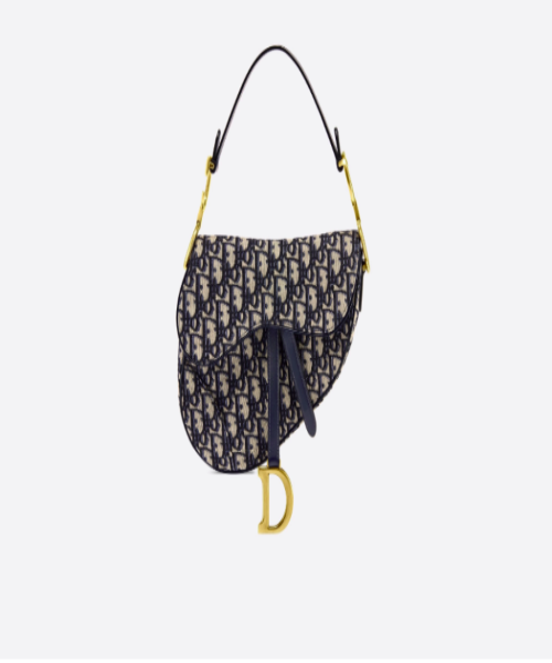 Dior Blue Oblique Saddle Bag for Women | Luxury Designer Crossbody Handbag | Perfect for Parties, Date Nights & Special Occasions