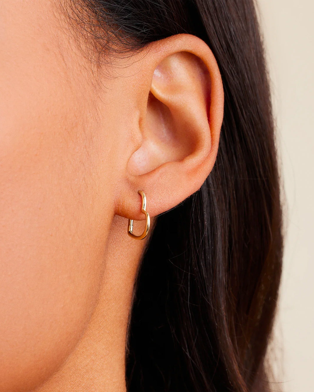14K Gold Open Heart Huggie Earrings - Dainty Minimalist Hoops for Women - Perfect for Everyday Wear, Date Nights & Special Occasions