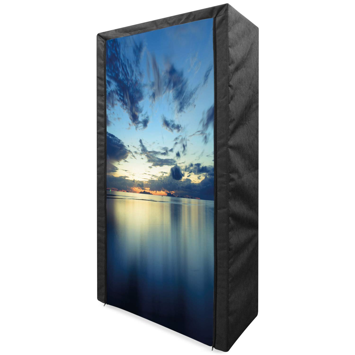 Ambesonne Blue Portable Fabric Wardrobe - 33.5