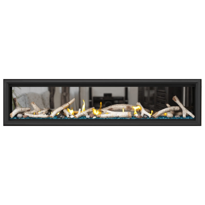 Napoleon Vector 74 See-Through Linear Direct Vent Gas Fireplace - LV74N2 | Modern Home Heating Solution for Living Rooms & Patios