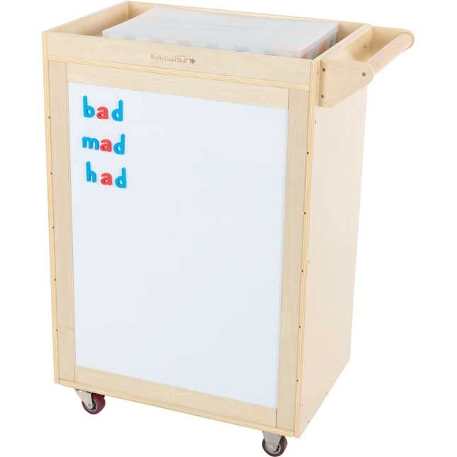 Really Good Stuff Rolling Organizer with Magnetic Dry Erase Board - Portable Storage Cart for Classroom, Office & Home Organization