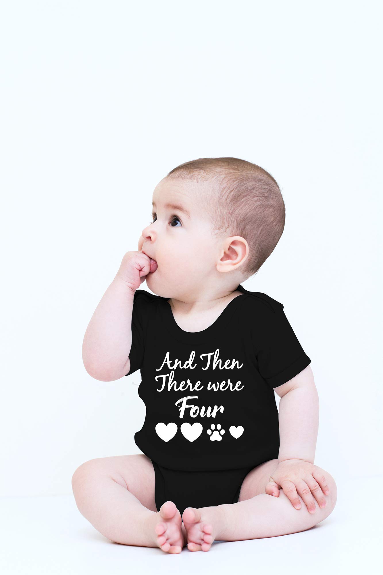 Funny Newborn Bodysuit Outfits for Boys & Girls | CBTwear And Then There Were Four Baby Clothes | Perfect for Photo Shoots, Baby Showers & First Outings