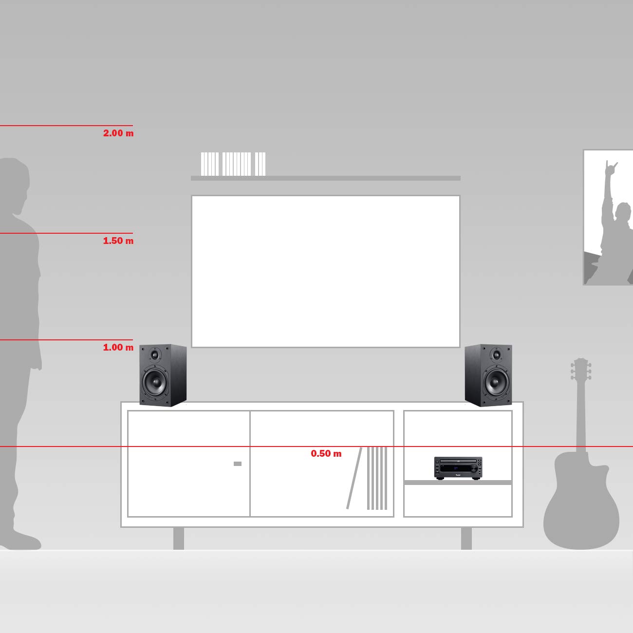 Teufel Kombo 11 - High-Fidelity Bluetooth Stereo System with FM/DAB+ Radio, CD Player & Speaker Pair (Black) | Perfect for Home Theater, Music Listening & Entertainment Spaces