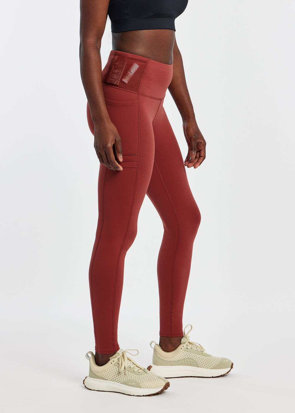 Women's High-Waisted Pocket Jogger Tights - Running Yoga Workout Leggings with Side Pockets for Phones