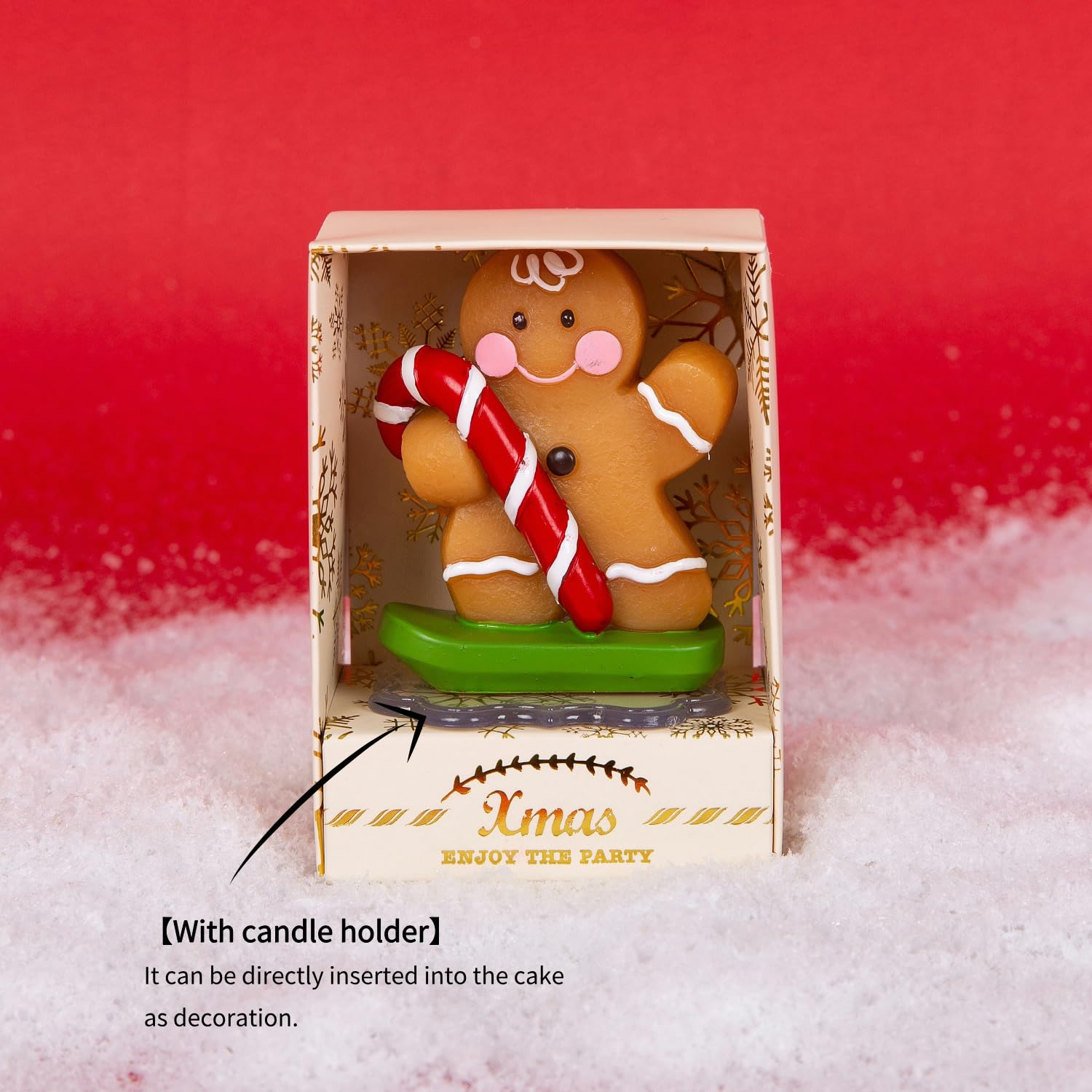 Natural Soy Candles - Gingerbread Man for Holiday Decor & Gifts