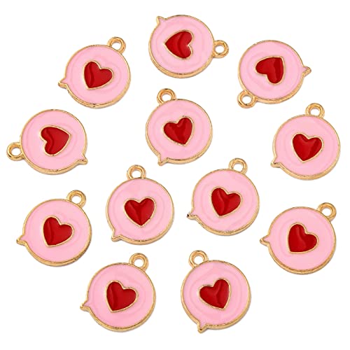 100 pcs - Flat Round with Heart