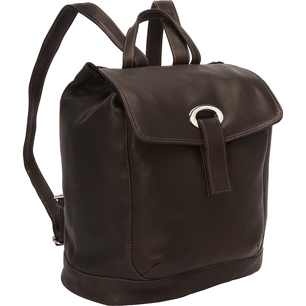 Stylish Large Oval Loop Backpack in Chocolate Brown - Perfect for Travel, School & Everyday Use