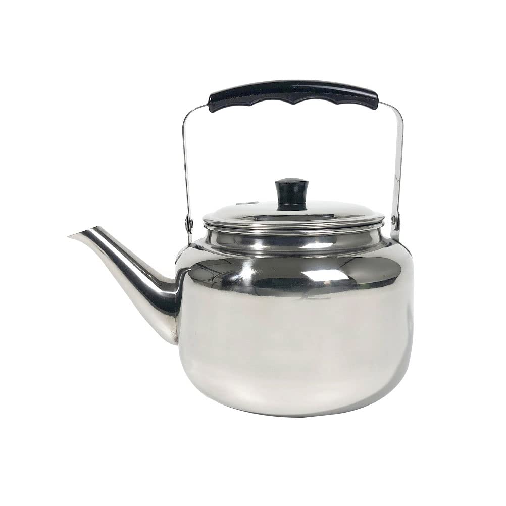 Angoily Stainless Steel Whistling Tea Kettle - 1.8L Durable Coffee & Tea Pot with Ergonomic Handle - Perfect for Stovetop, Camping & Home Kitchen Use