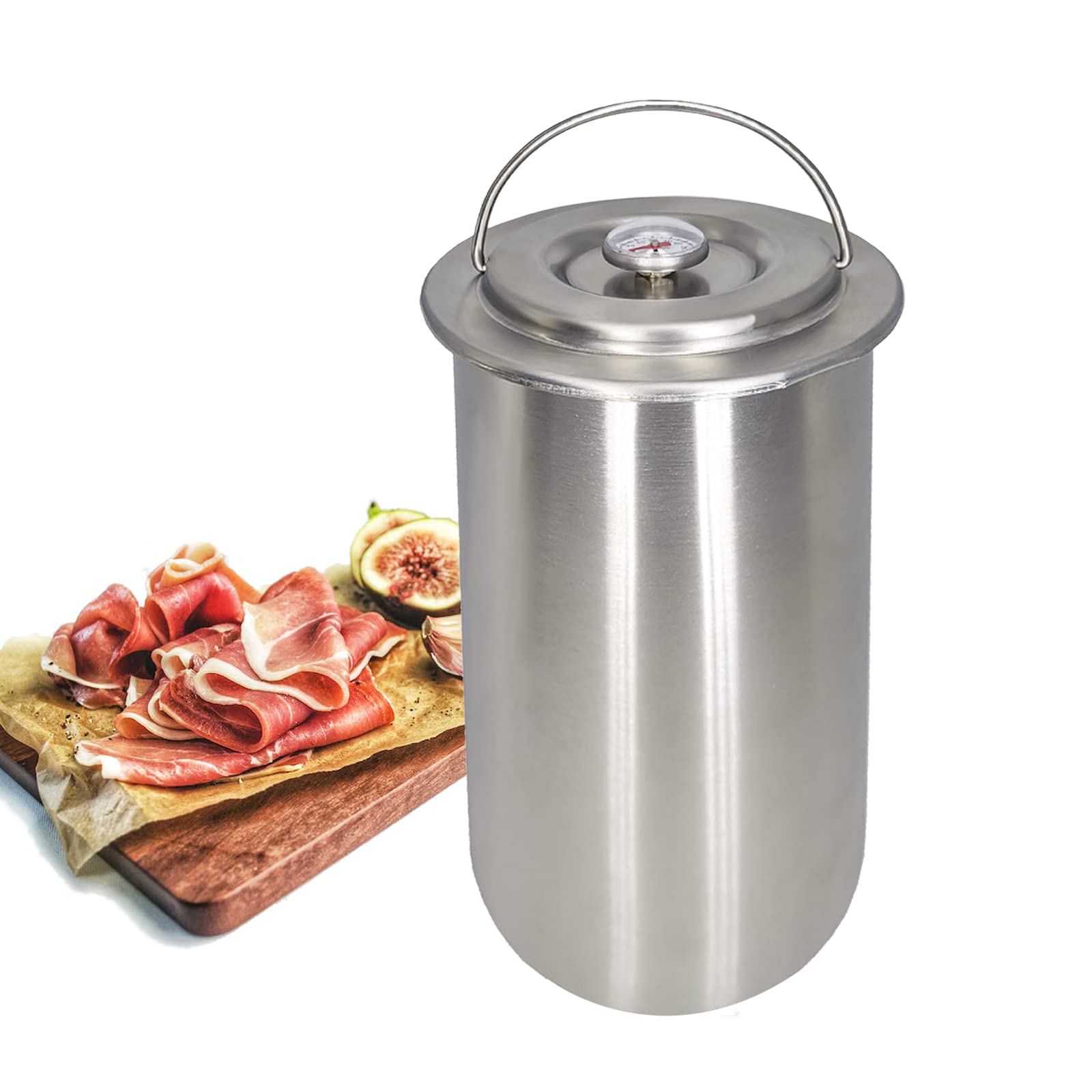 Stainless Steel Ham Press Maker - Round Shape Meat Press Machine for Healthy Homemade Deli, Seafood & Poultry Patties - Perfect for Sandwiches, Burgers & Gourmet Cooking (2023 Latest Model) | Ideal for Home Kitchens, Restaurants & BBQ Parties