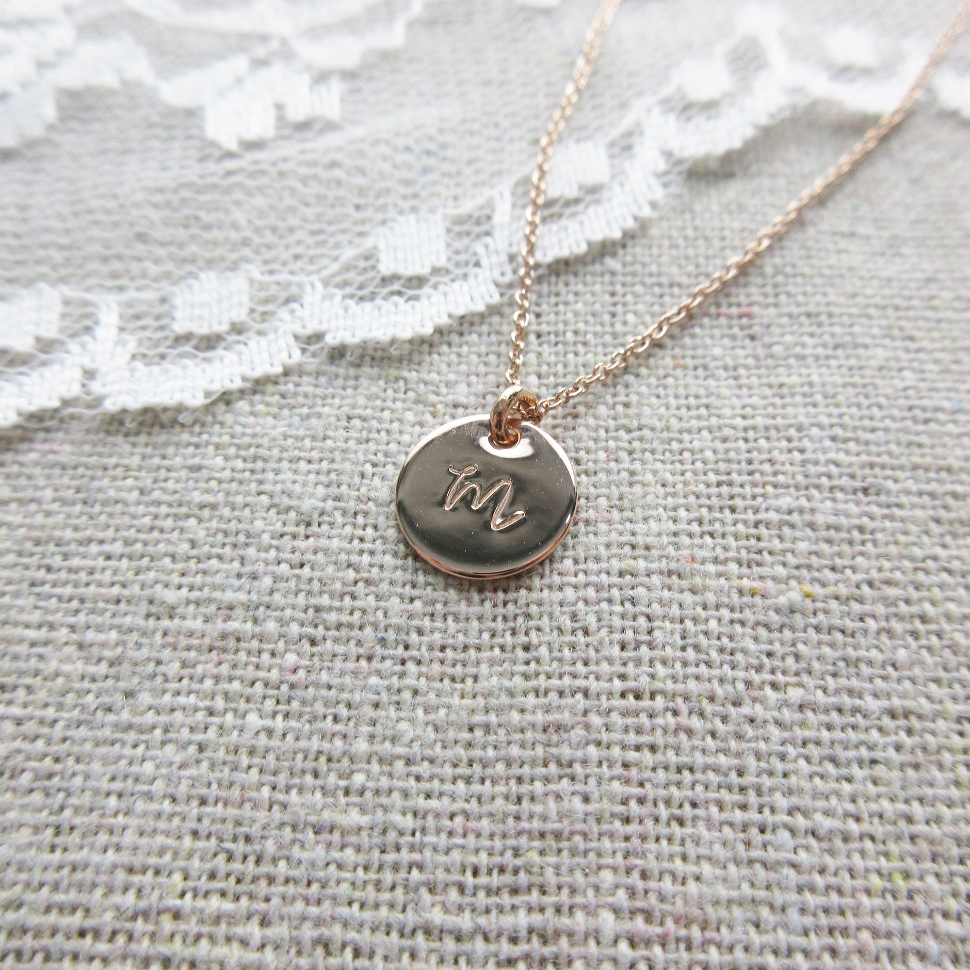 Disc Initial Necklace - Personalized Custom Letter Pendant Jewelry for Women - Perfect for Gifts, Anniversaries, and Everyday Wear