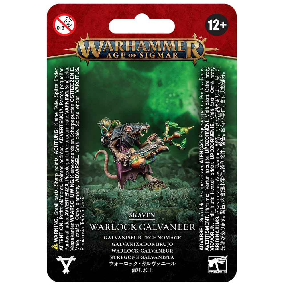 Age of Sigmar: Skaven Warlock Galvaneer - Warhammer Miniature for Tabletop Battles & Fantasy Gaming