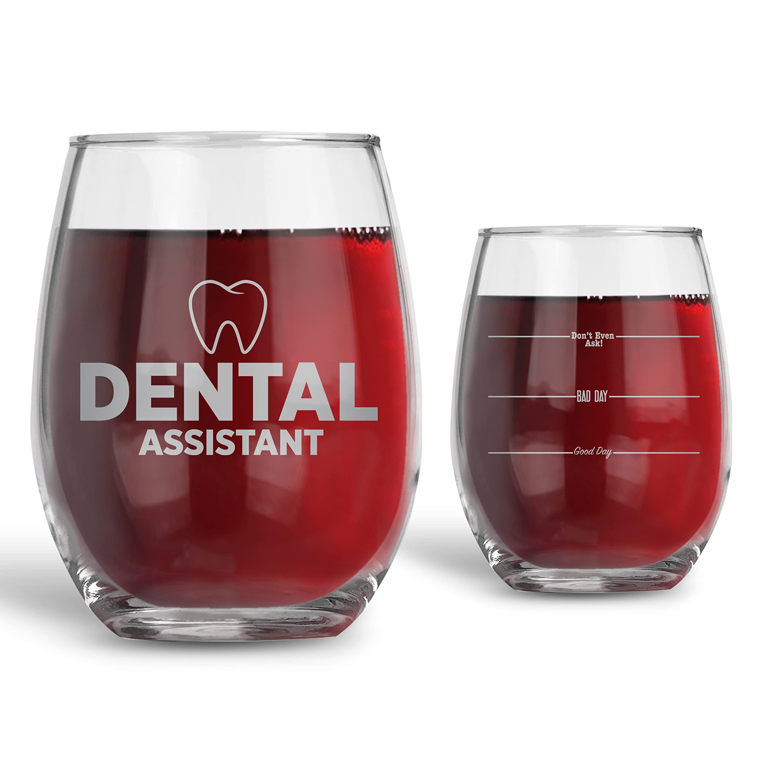BAD BANANAS Funny Dental Assistant Gift Ideas - 21 oz Stemless Wine Glass for Women - Perfect for Office Parties, Graduation Gifts & Appreciation Presents
