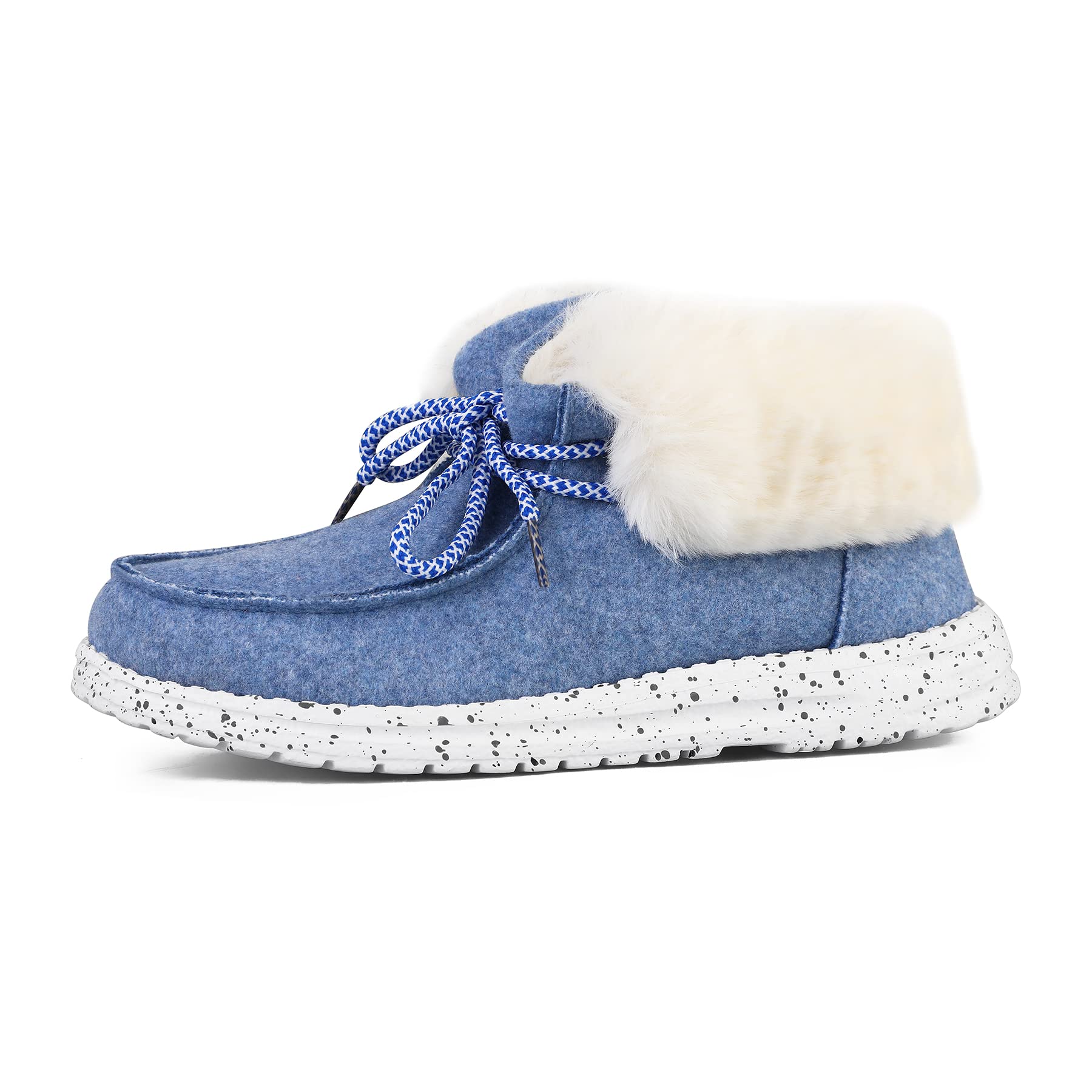 COASIS Women's Winter Slip-On Loafers - Warm Fur-Lined Boots for Indoor & Outdoor Use - Comfortable House Shoes for Cold Weather, Walking, Shopping & Casual Wear
