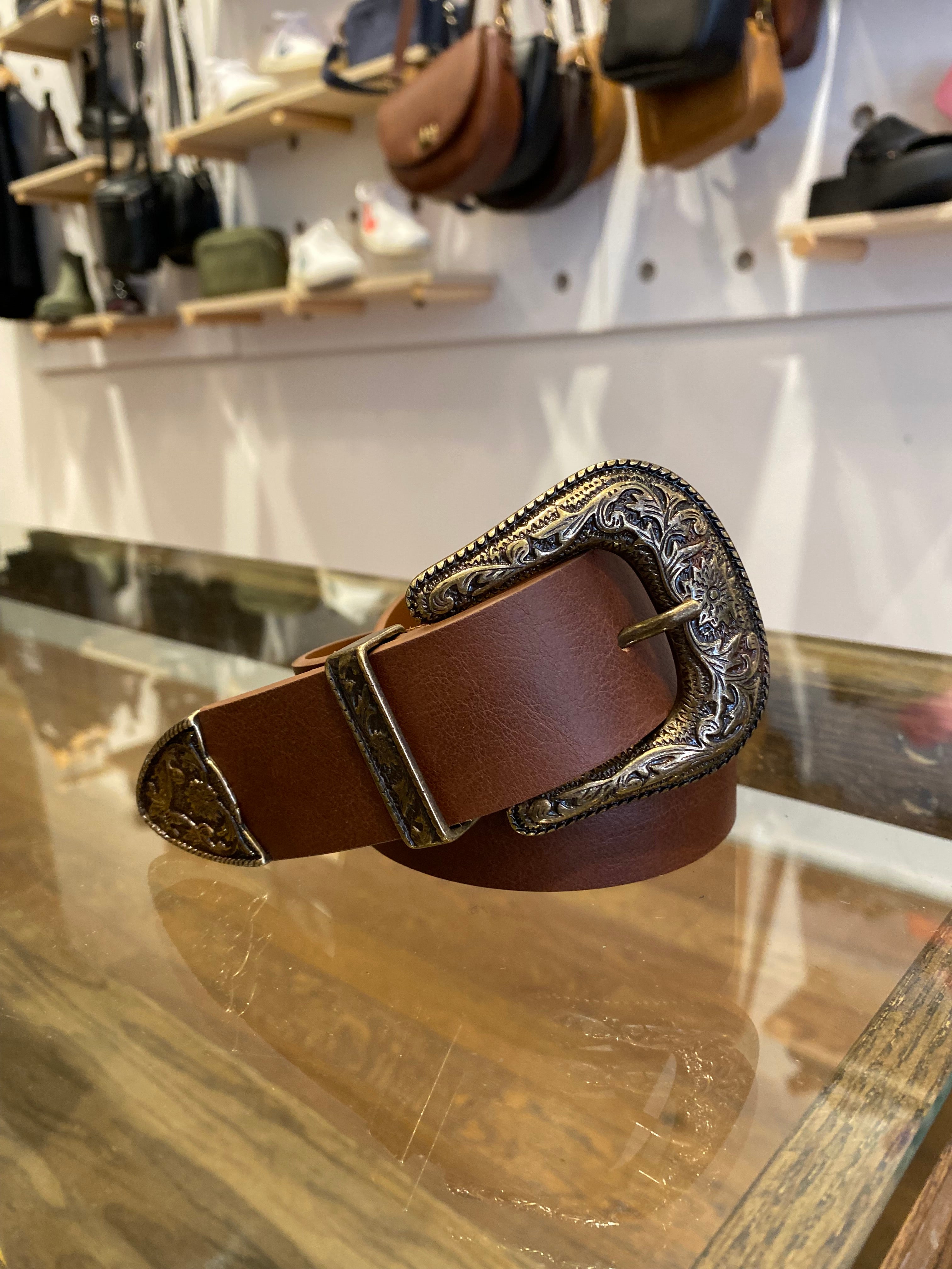 Novacas Genuine Leather Emmylou Belt in Cognac Brown - Stylish & Durable Waistband for Men & Women | Perfect for Office, Casual Wear & Formal Occasions
