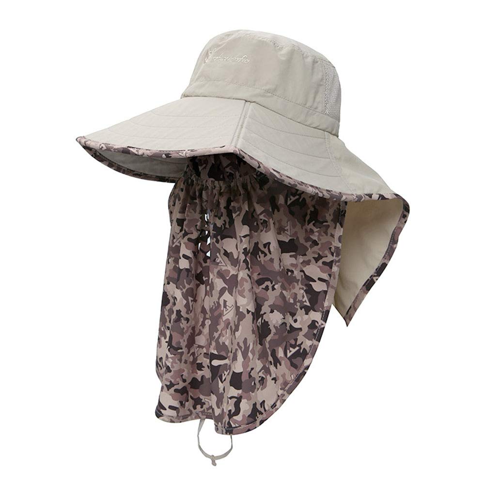 SDBRKYH Outdoor Protective Hat with Face Mask - Windproof, Sunscreen & Dustproof Fishing Hat - UV Protection Full Face Cover for Hiking, Camping & Outdoor Activities
