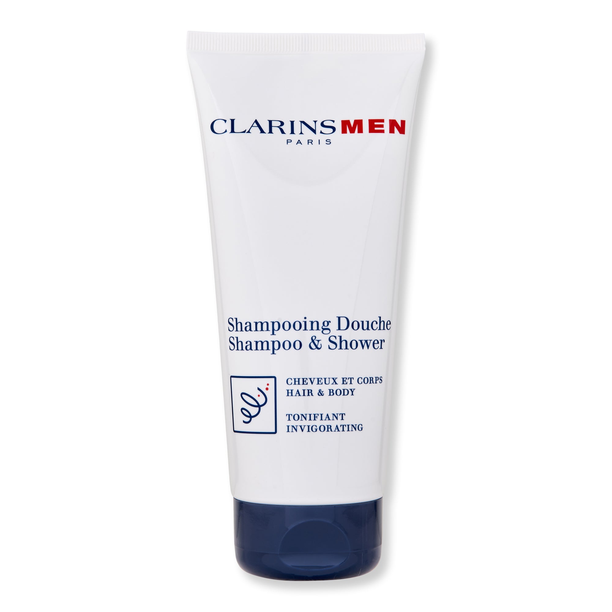 Clarins Men Shampoo & Shower Gel - Hydrating & Refreshing 2-in-1 Hair & Body Wash for Men - Daily Shampoo & Body Cleanser for Gym, Travel & Active Lifestyle