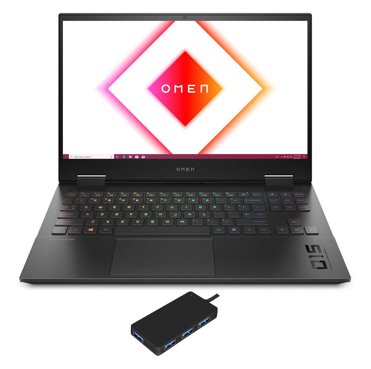 HP OMEN 15-EN0013DX Gaming Laptop - AMD Ryzen 7 4800H 8-Core Processor, 64GB RAM, 2TB SSD, 15.6