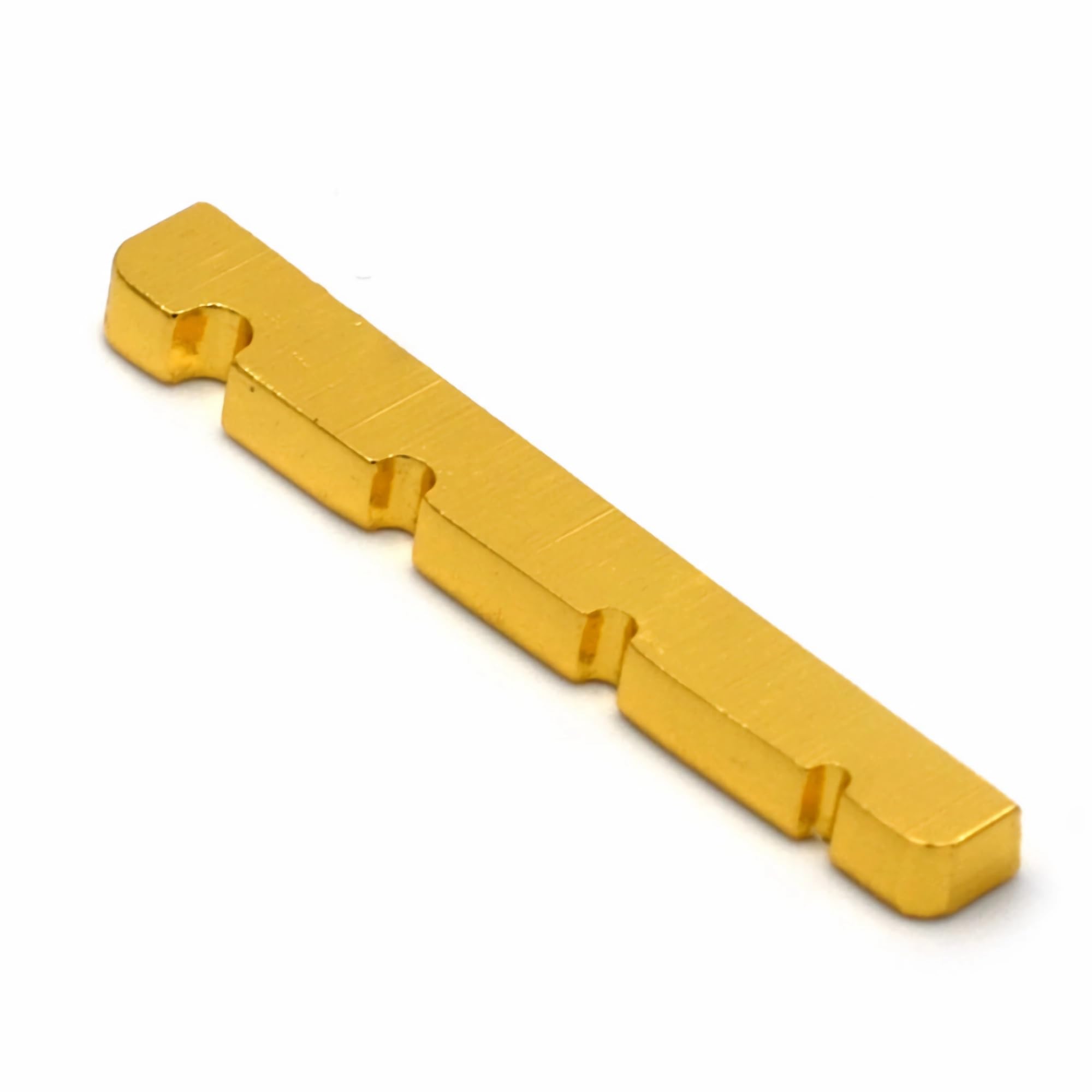 42mm High-Quality Brass Nut for Electric Bass Guitar - 4 String Replacement (42x3x5.5-4.5mm) | Perfect for DIY Repairs & Professional Setups