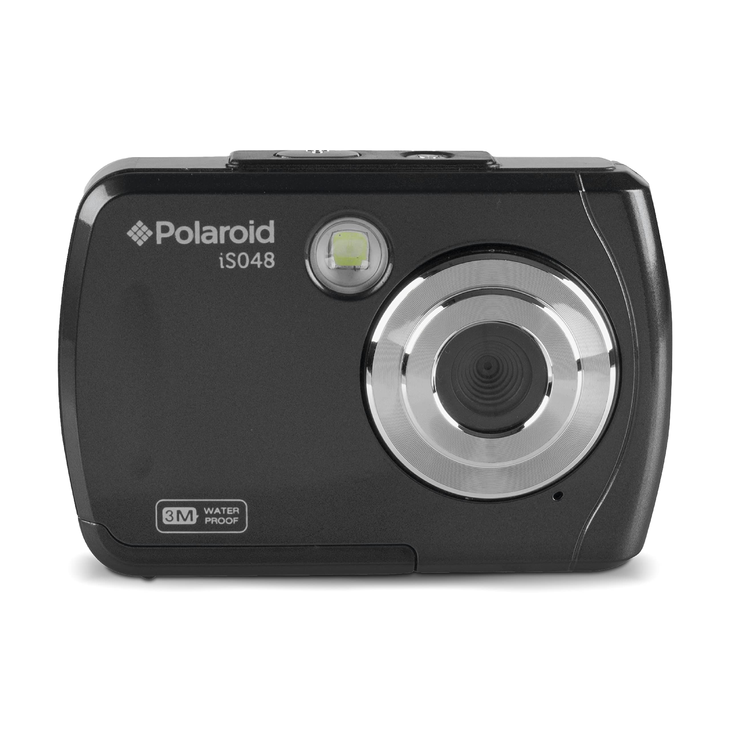 Polaroid IS048 16MP Waterproof Digital Camera - Compact, Lightweight, Portable Instant Sharing Action Camera for Travel, Sports & Outdoor Adventures (Black)