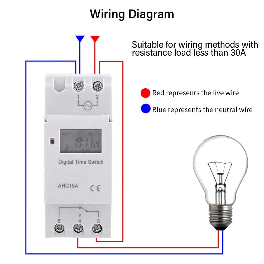 CXZTCL Digital Timer Switch DC 12V - Weekly Programmable 16 On/Off Microcomputer Relay Timer for Home Appliances | Perfect for Lights, Pumps & Smart Home Automation