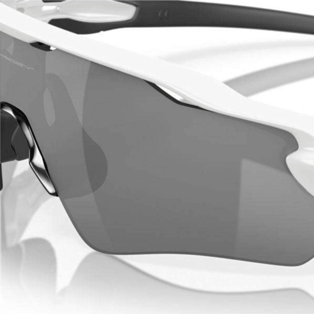 Oakley Radar EV Path Sunglasses - Polished White Frame with Prizm Black Polarized Lenses (Model 0OO9208 920894) - Perfect for Running, Cycling & Outdoor Sports