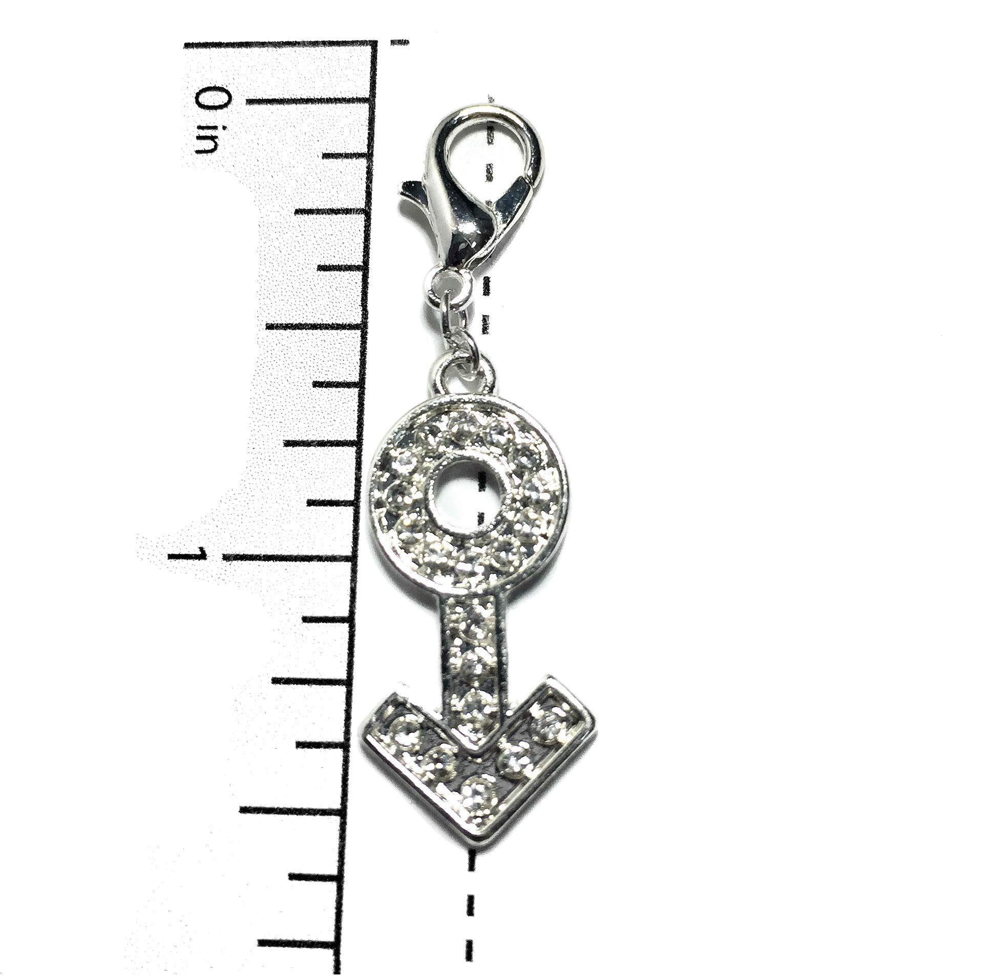 HotWife & Queen Crystal Charms for Jewelry - Rhinestone Bracelet, Anklet & Necklace Charms (BBC, QOS, Swinger, Cuckold) - Perfect for Couples Jewelry, Lifestyle Accessories & Adult Parties