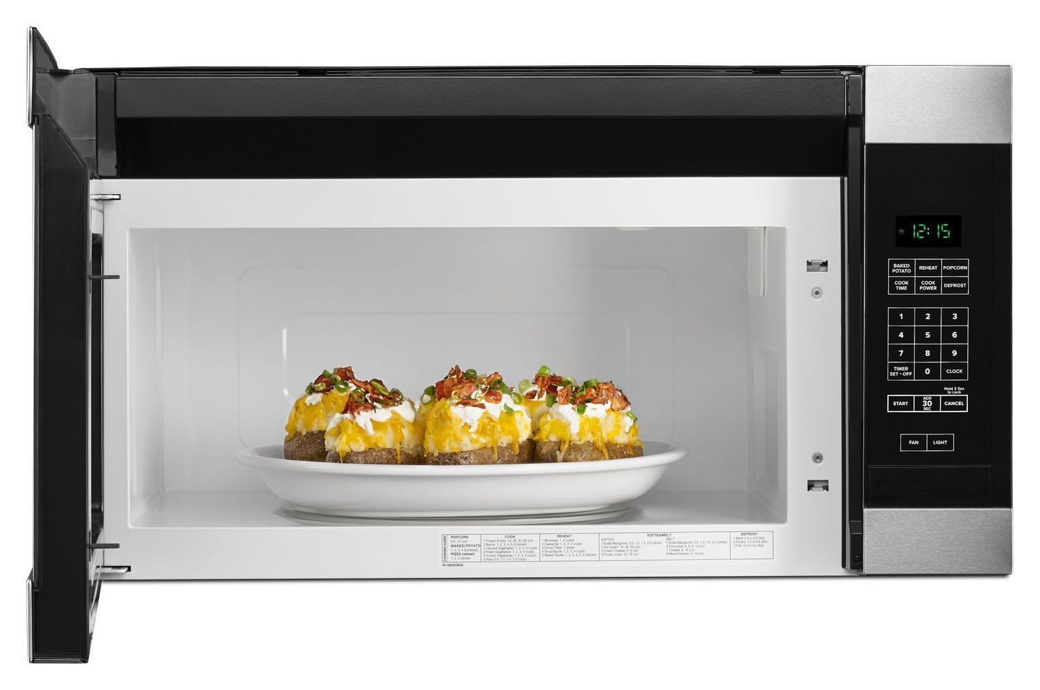 Amana AMV2307PFS 1.6 Cu. Ft. Over The Range Microwave Oven - Stainless Steel, Quick 30-Second Add Button - Perfect for Small Kitchens & Apartments