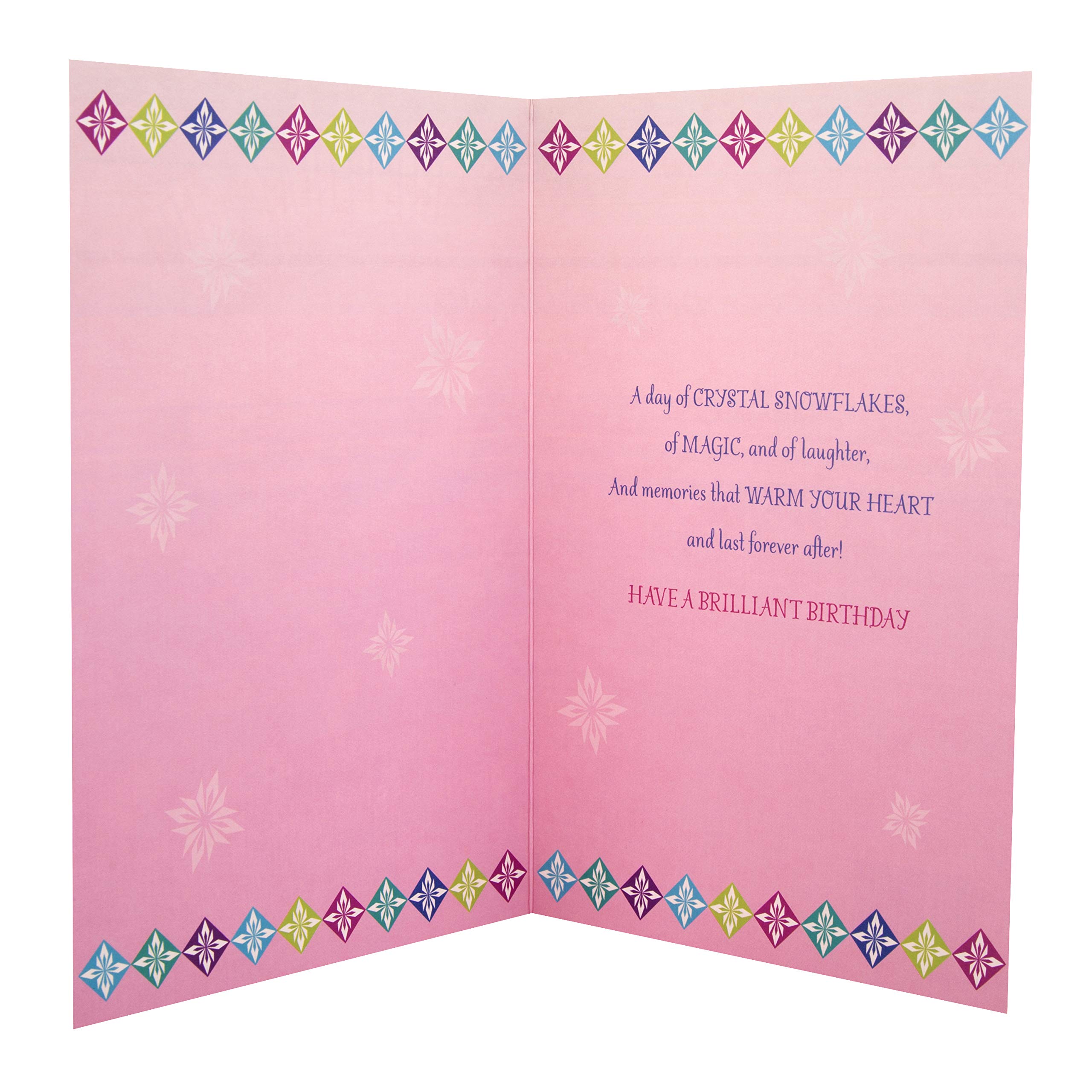 Hallmark Frozen Birthday Card with Magical Design - Perfect for Kids' Birthday Parties & Disney Fans