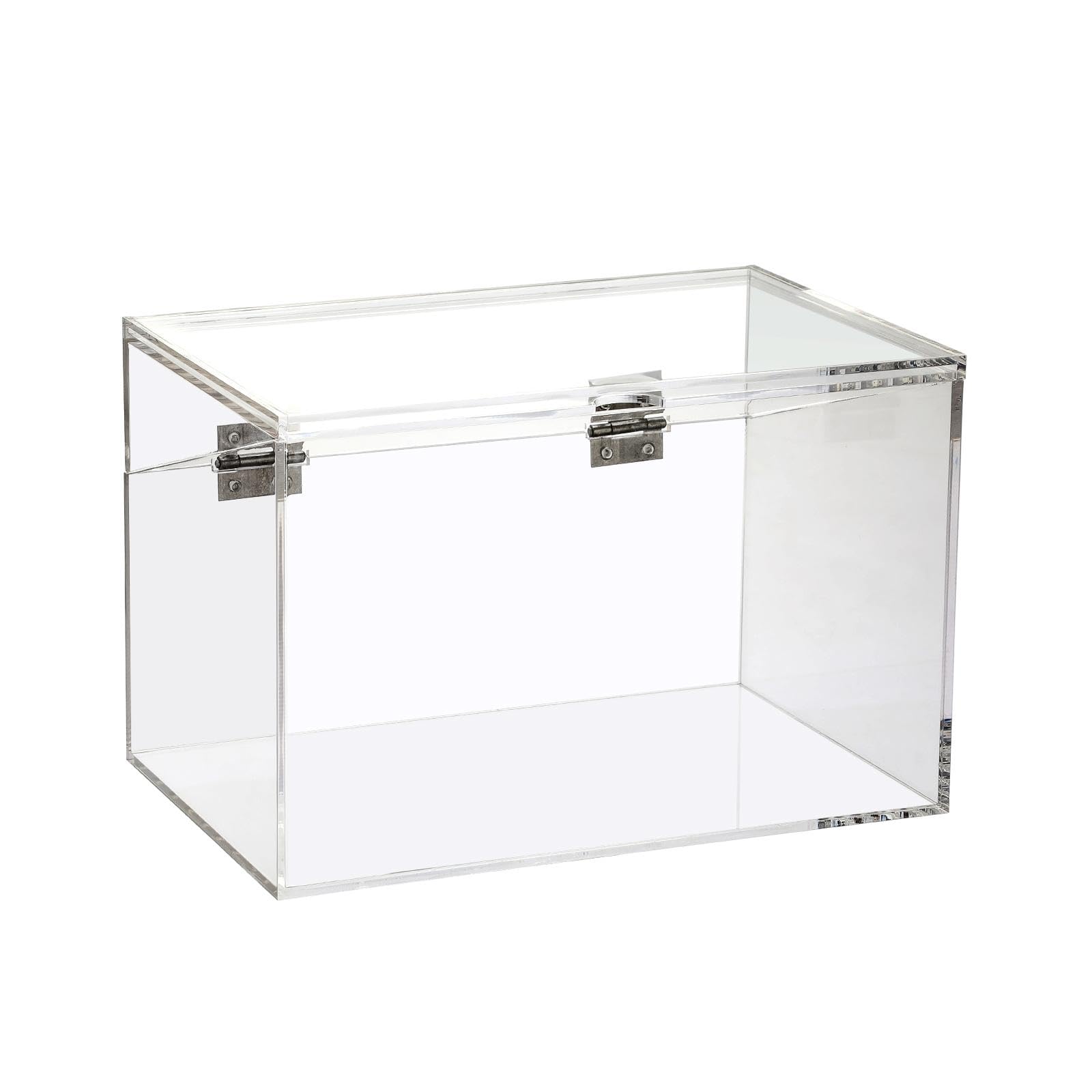 BTSKY Clear Acrylic 5 x 8 inch Index Card Box with Sign Lid - Durable Plastic Storage Organizer for Index Cards, Note Cards, Flashcards & Recipes | Perfect for Office, School, Kitchen & Home Organization
