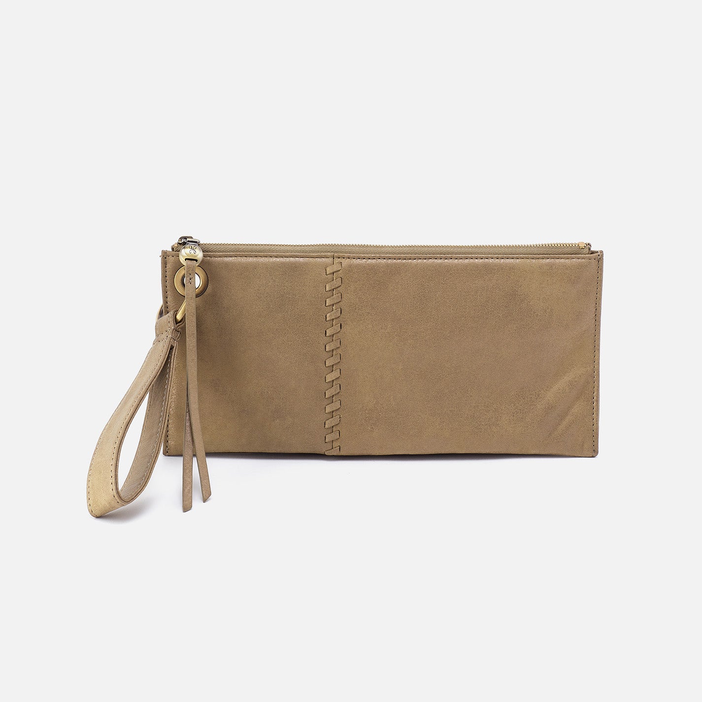 Vida Wristlet in Metallic Leather - Burnished Sage Green Crossbody Wallet for Women | Perfect for Everyday Use, Shopping & Travel