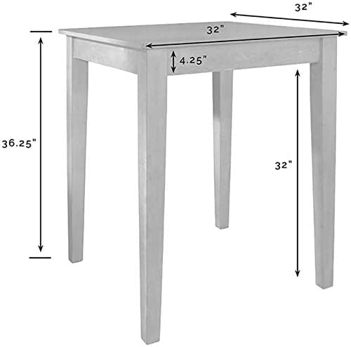 Crosley Black Wood Counter Height Pub Table - Bar & Dining Room Furniture for Kitchen, Patio, and Small Spaces