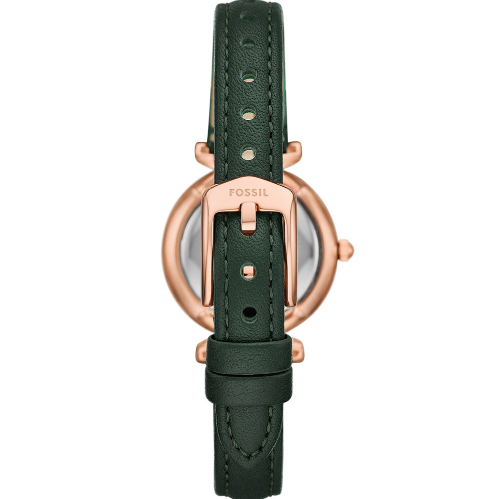 Fossil ES5370 Carlie Stainless Steel Watch for Women - Elegant Analog Dress Watch with Leather Strap - Perfect for Office, Business & Formal Occasions