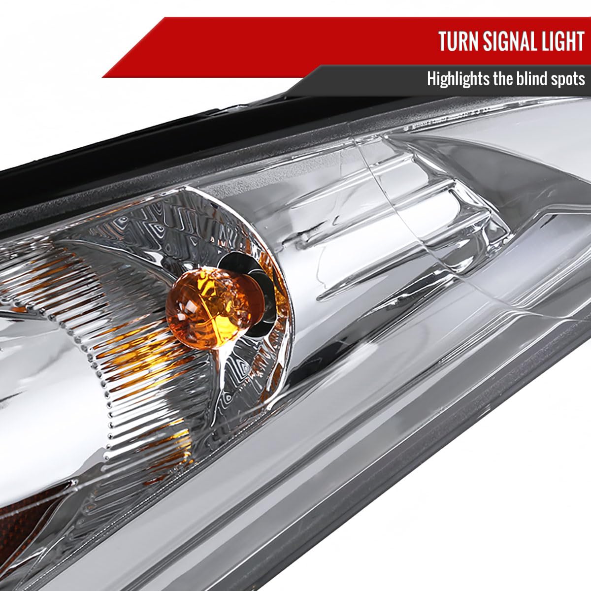 Fits Hyundai Elantra 2011-2013 4-Door Sedan Clear LED Projector Headlights - Bright White Light for Night Driving & Enhanced Visibility