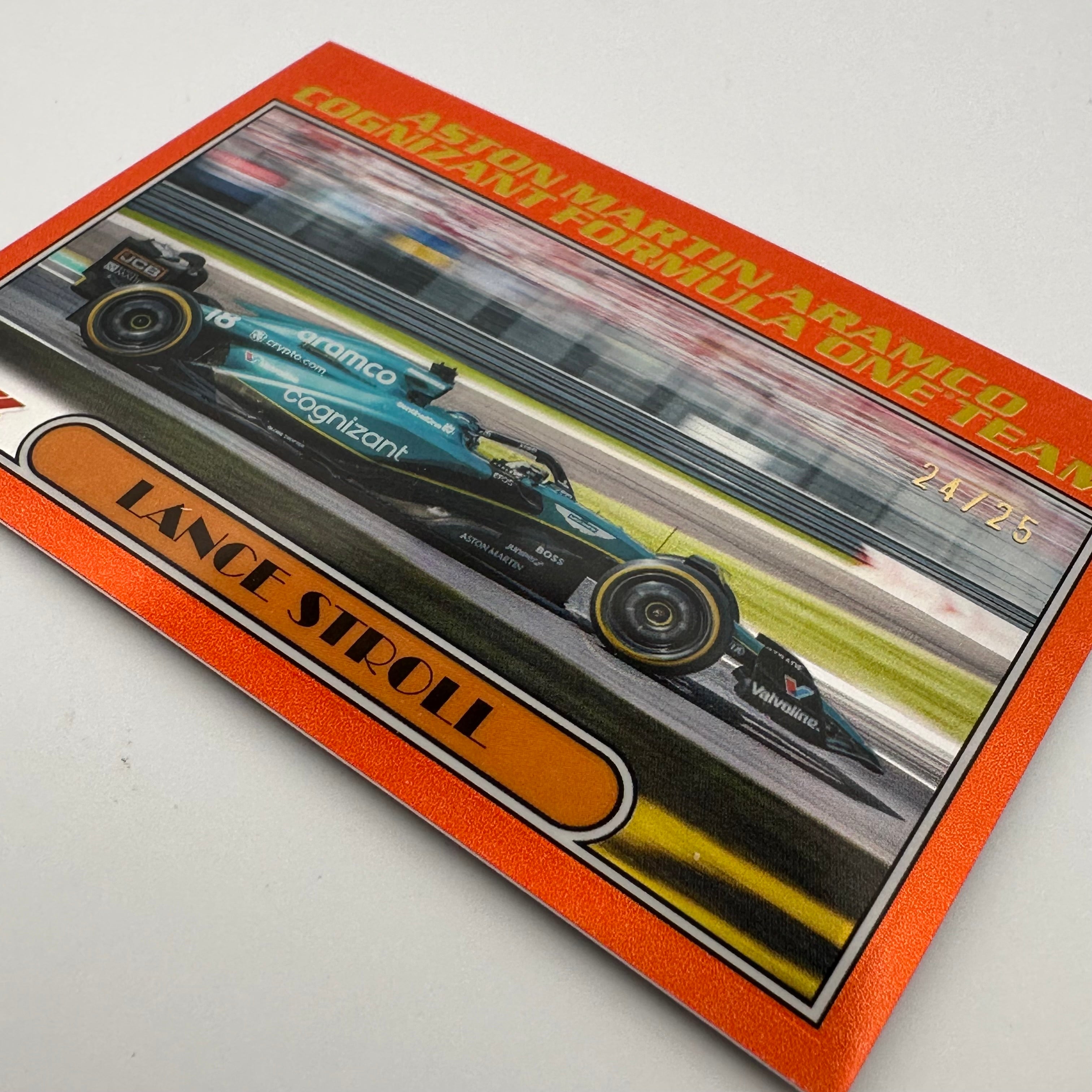 2023 Topps Chrome Formula 1 Lance Stroll #AU77 Orange Parallel - Collectible Racing Driver Trading Card for F1 Fans & Sports Memorabilia Enthusiasts (Perfect for Display, Trading, and Gift Giving)